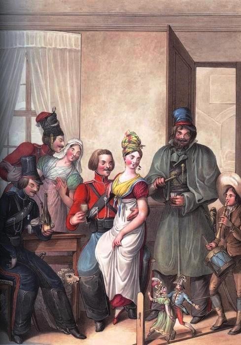 Георг-Эммануэль Опиц (1775-1841) Кукольное представление в кафе
