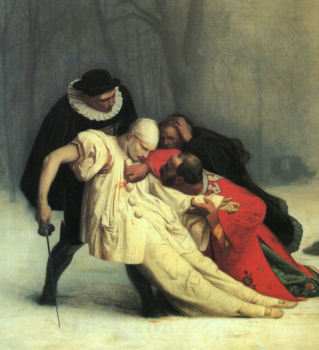 Жан Леон Жером  Дуэль после маскарада  (фагмент) 1857