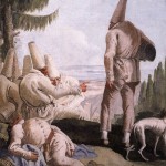 Уход Пульчинеллы, фреска Дж.Д.Тьеполо (1797)