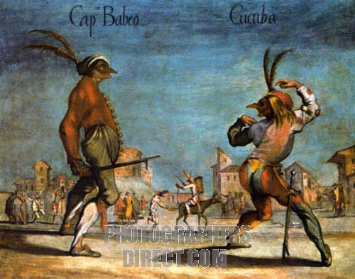 Commedia dell' Arte - Cucuba teasing Il Capitano Babeo